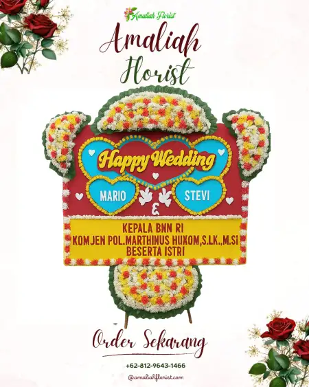 Papan Bunga Pernikahan Ayunan